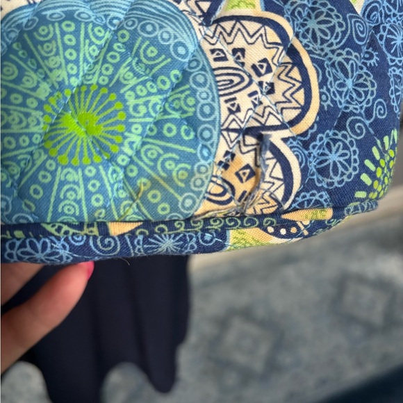 Vera Bradley Quilted Handbag – Blue & Green Floral Pattern - Picture 4 of 7